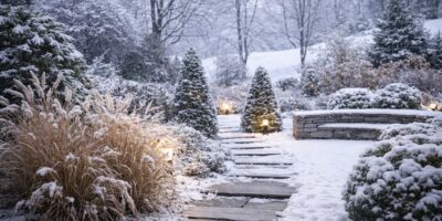 Ogród całoroczny – jak zaplanować przestrzeń, która nie traci atrakcyjności zimą